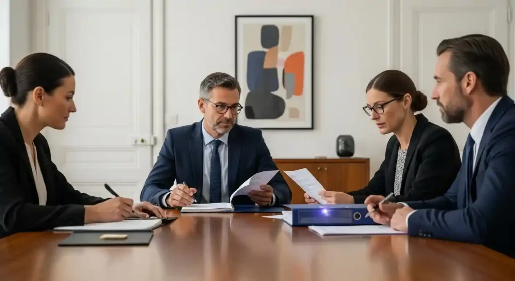 Réunion de conseil en cybersécurité B2B à Lille avec les experts de Cybersecurite-Nord pour accompagner les entreprises dans la gestion des risques numériques.