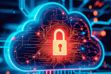 cybersecurite protection donnees Nuage avec cadenas représentant la sécurité des données cloud